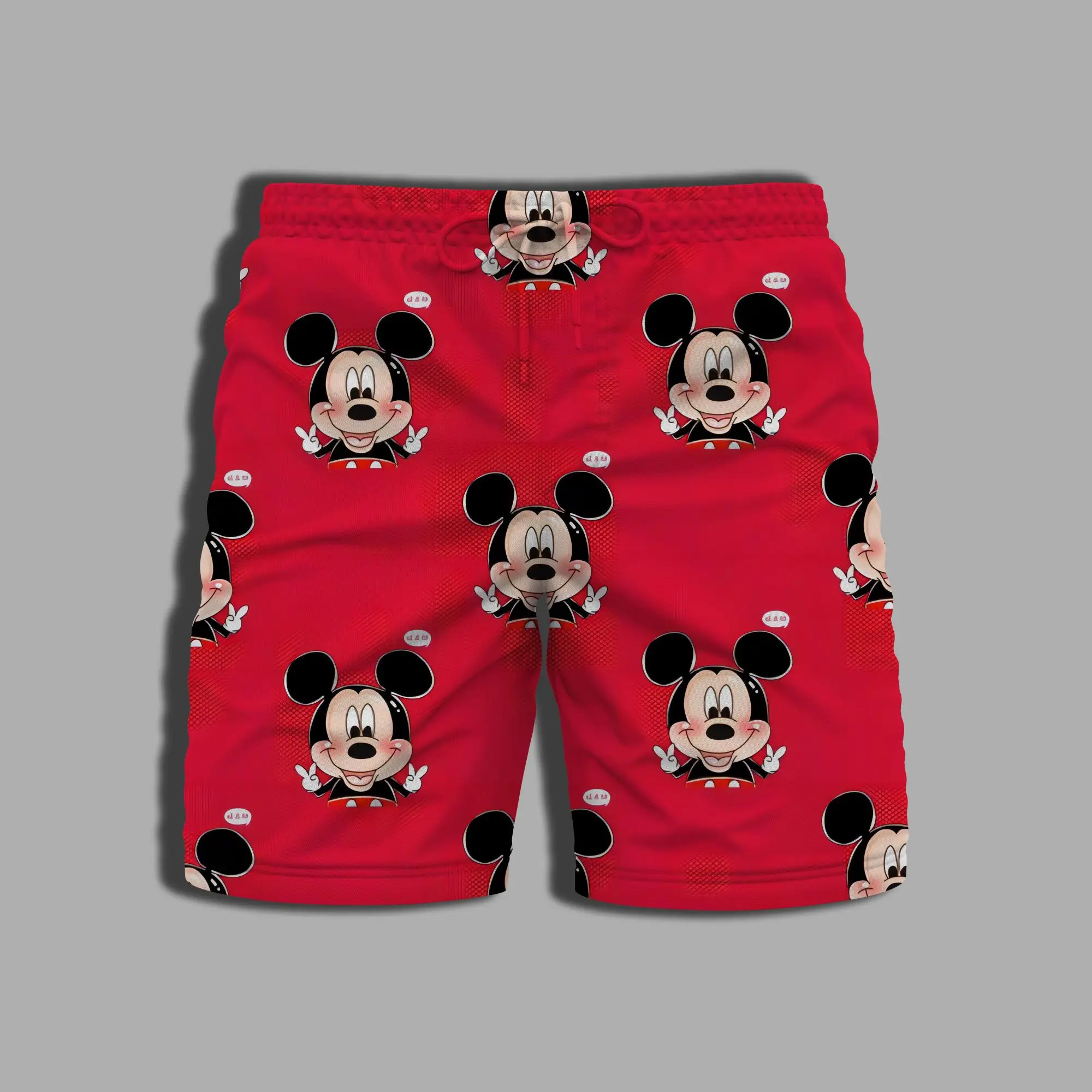 Printing Male Shorts for Women Men's Clothing Mickey Minnie Mouse Summer Whole Swimsuit Bathing Suit Man Pants Beach Disney Swim