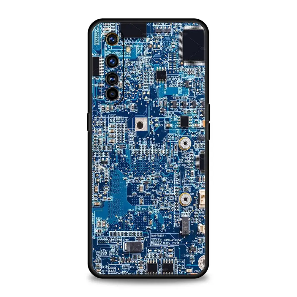 motherboard Circuit board For Realme GT Neo 2 3 3T Phone Case For Realme 10 9 8 5G 7 6 GT2 Pro Plus 9i 8i C21 C11 C25 C35 Cover