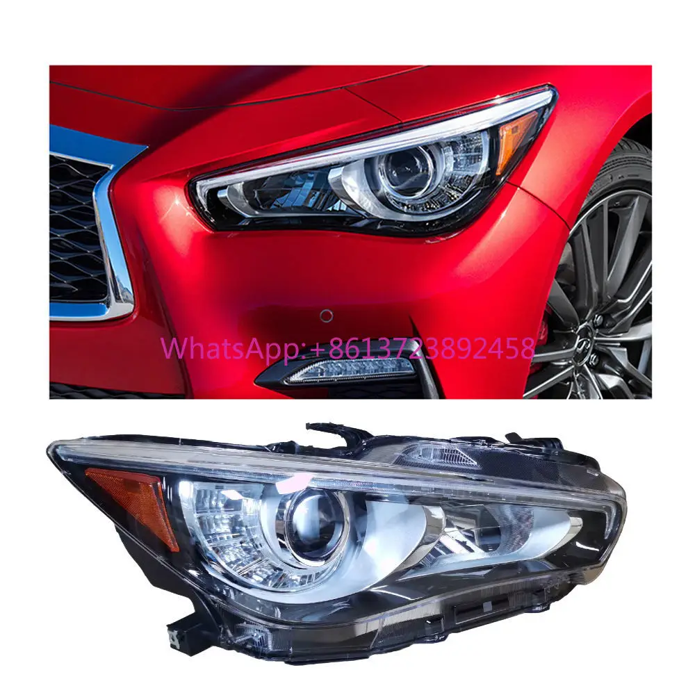 

For In-finiti Q50 Front Headlight Assenmbly 2015-2019 Headlamp NO-AFS USA Left Side & Right Side