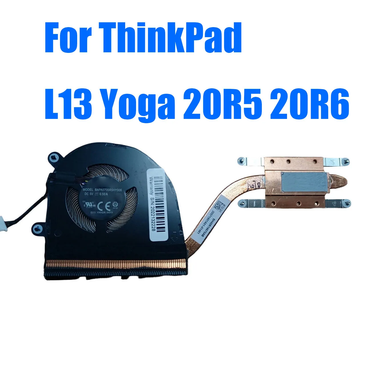 

Для Lenovo ThinkPad L13 Yoga 20R5 20R6 5H40S72915, для интегрированной графики UMA, для ноутбуков AVC-производителей, радиатор и вентилятор.