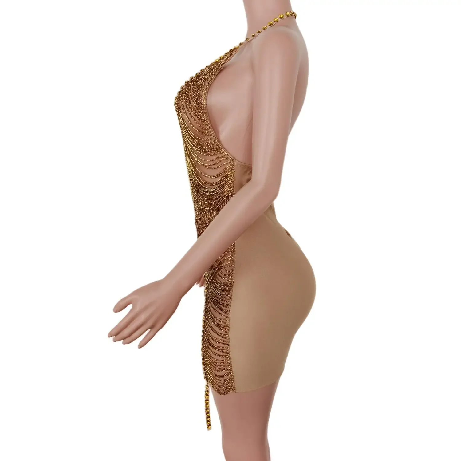 Birthday Dress Glittering Diamond Tassels Dresses Women Lady Elegant Party luxurious Cocktail Dresses Party Wear