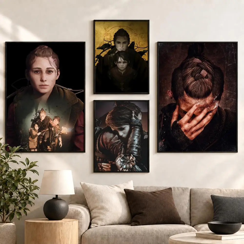 A Plague Tale Requiem Dark Plague Medieval RPG Epic Art Poster Aesthetic Art Print for Bedroom & Living Room Decor, Unframed