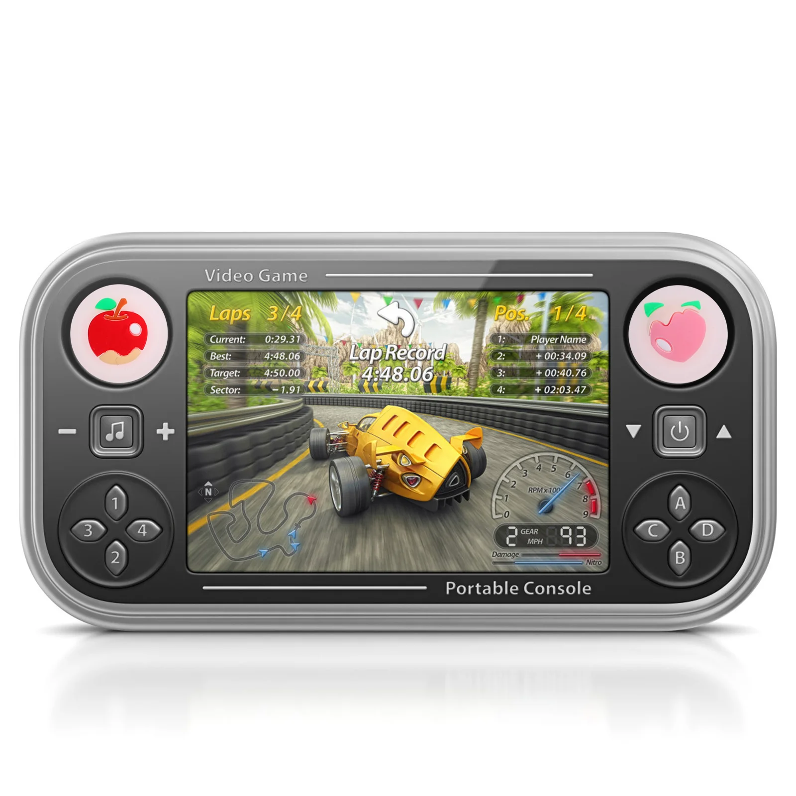 

4Pcs Silicone Joystick Protective Caps Fruit Pattern Thumb Stick Covers Easy Install Anti Slip Grip for Game Machine