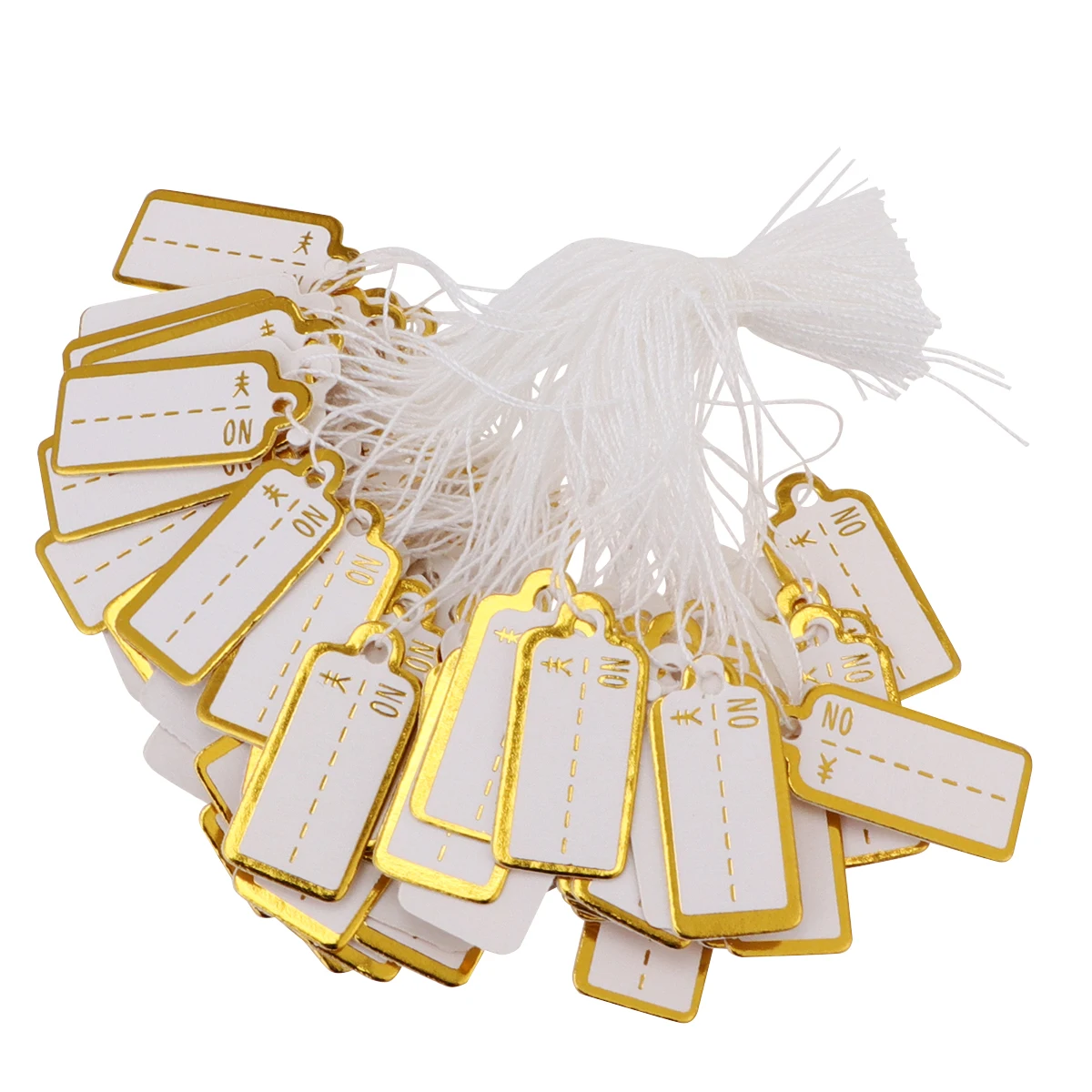 500 Pcs Jewelry Price Tag Tabs Paper Material Creative Shape Bright for Store Necklace Grocery Label