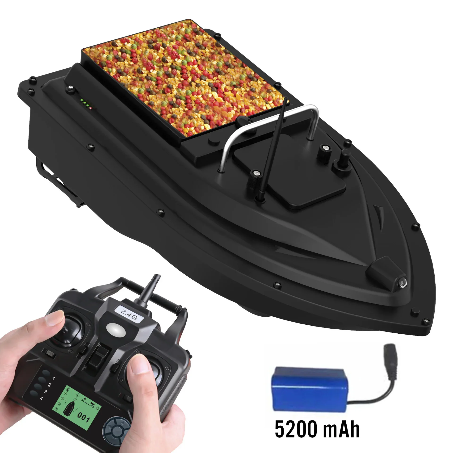 5200-24000mAh GPS Bait Boat Carp Fishing Double Motors 500m 2kg D16 GPS Bait Fishing Boat