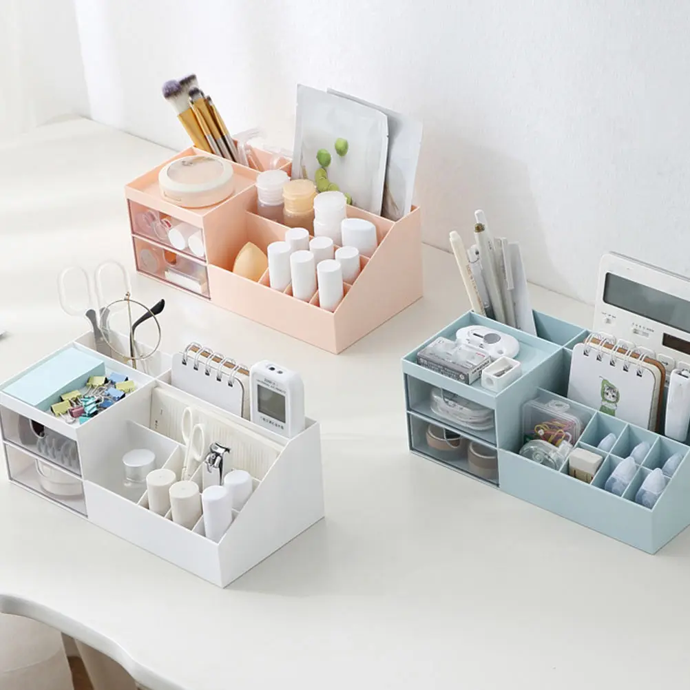 Cosmetics Organizer Large Capacity Storage Case Desktop Dressing Table Organizing Divided Drawer Box For Women Jewelry Sundries