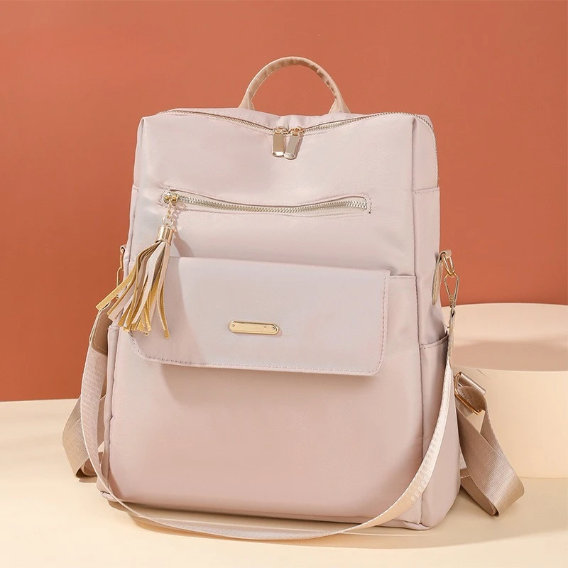 Casual Shoulder Women's Fashion New Large-capacity Simple Travel Backpack Dual-use One-shoulder Ladies Backpack Women