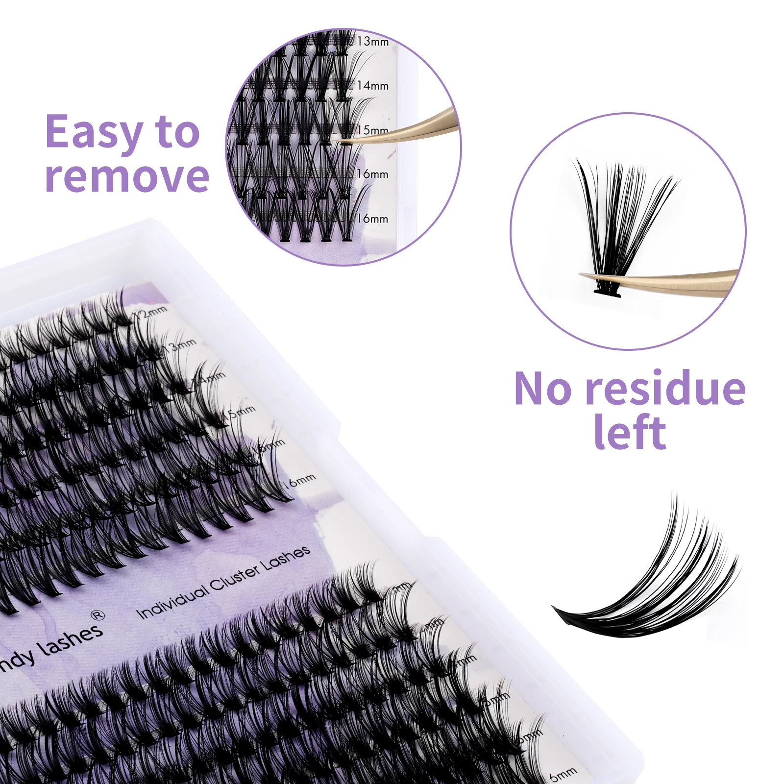 Wendy Lashes Clusters Individual Lashes Extension 50/60/80D Natural Faux Mink Eyelashes 3D Professional FauxEyelash supplier