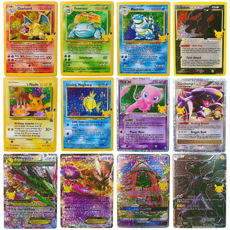 DIY 1996 First Edition PTCG Flash Card Charizard Blastoise Venusaur Mewtwo 25Th Anniversary Collection Kids Gift Toys