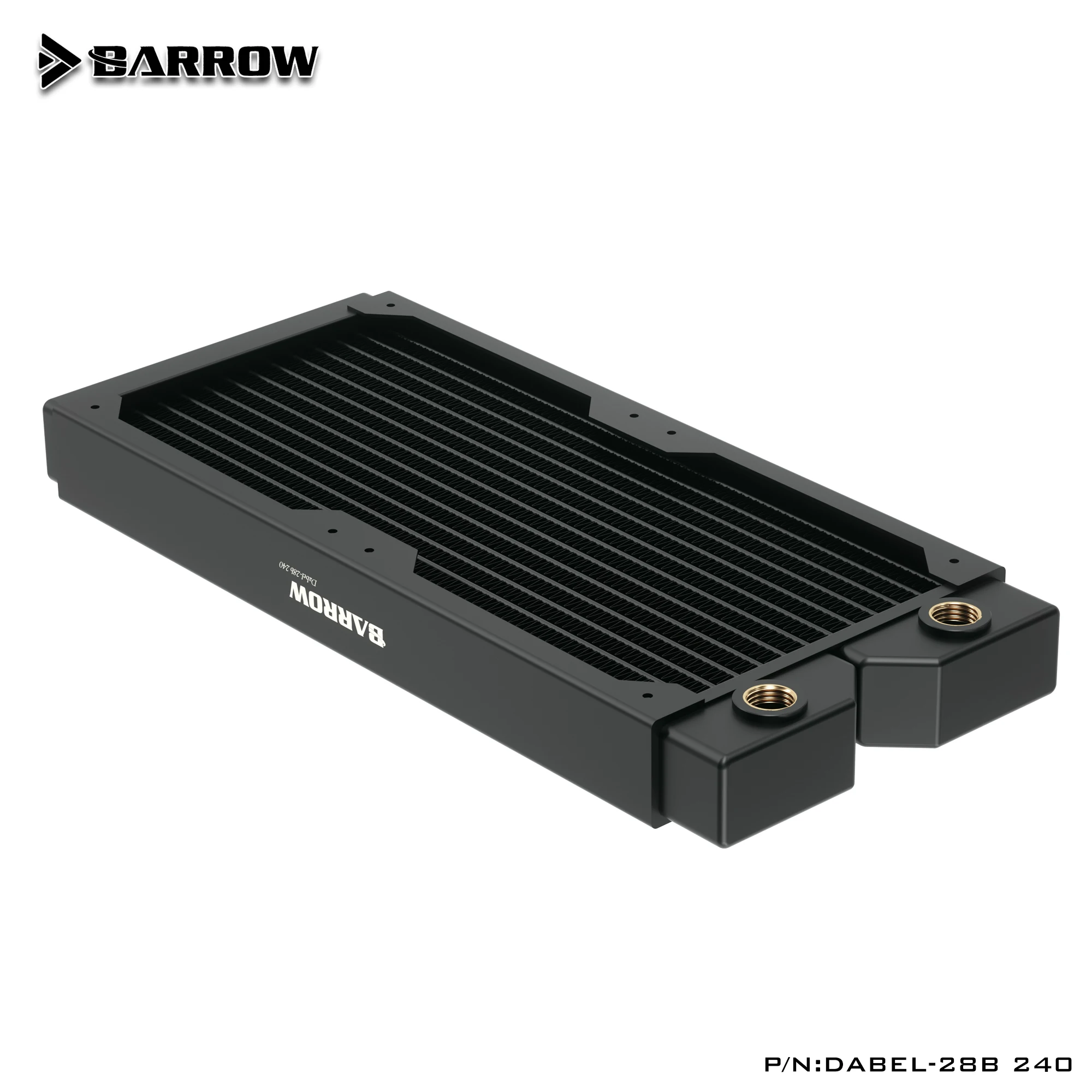 BARROW 28mm Thick Copper 240 360mm Black Radiator Computer Water Cooling Liquid Exchanger G1/4 Threaded  for 12cm Fans Dabel-28b