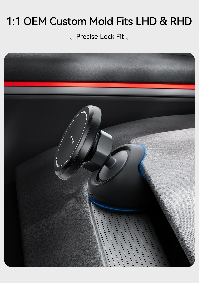 YZ für Tesla Auto-Handyhalterung Modell Y YL Juniper 3 Highland LHD RHD Silikon-Magnethalterung für iPhone Samsung Zubehör MagSafe – Detail 3