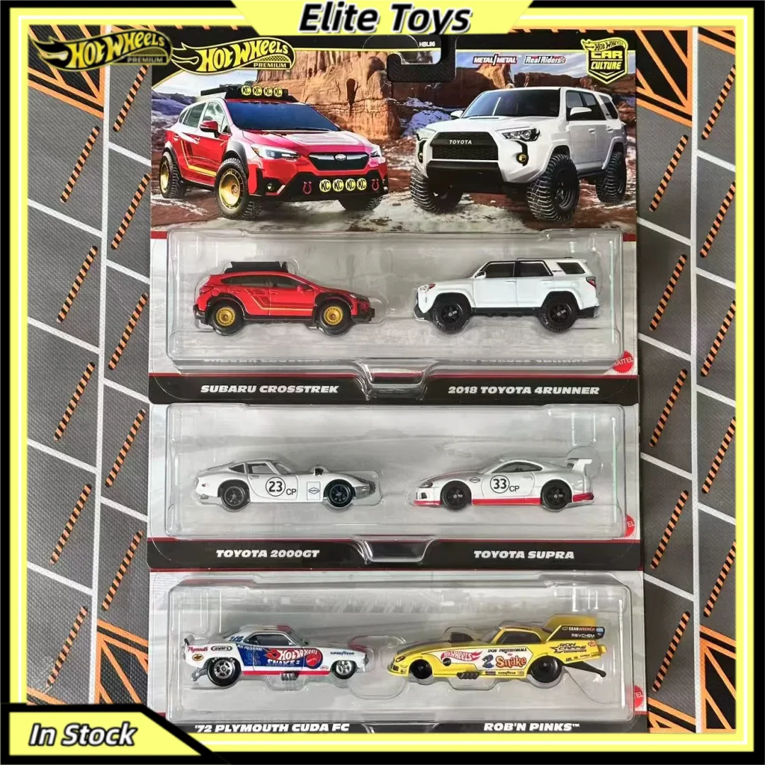 

Hot Wheels Premium Car Culture 2-Packs Toyota Subaru Plymouth Rob'N Pinks 2PCS Set 1:64 Diecast Car Model Collectible Vehicle