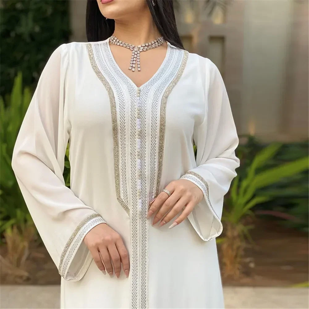 Eid Party Abaya Dress Set Women Muslim Dubai Abayas Turkey Vestidos Kaftan Gown Robe 2 Piece Set Ramadan Eid Djellaba Caftan New