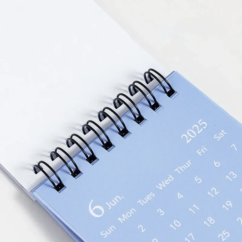 2025 Desk Calendar Cute Daily Planner Simple Solid Calendar Book with Stickers  Study Goal List To Do List Home Office Supplies