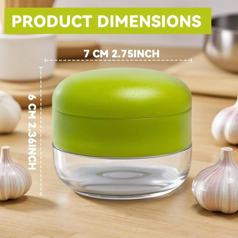 Garlic Mincer for Kitchen Easy to Use Mini Garlic Press Chopper with Garlic Guard, Kitchen Tool for Food Preparation and Cooking view 3