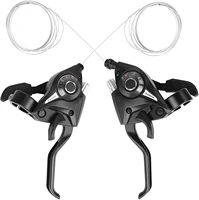 Palanca de freno de bicicleta, palanca de cambios combinada 3x7, 21 velocidades, indicador de palanca de cambios, Cable de freno en V para bicicleta de carretera de montaña