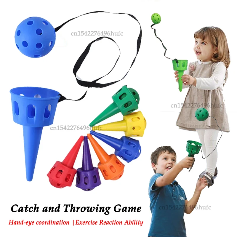 1pc ao ar livre jogar e pegar bola jogo das crianças mão olho coordenação treinamento desenvolver inteligência brinquedos suaves para crianças presentes