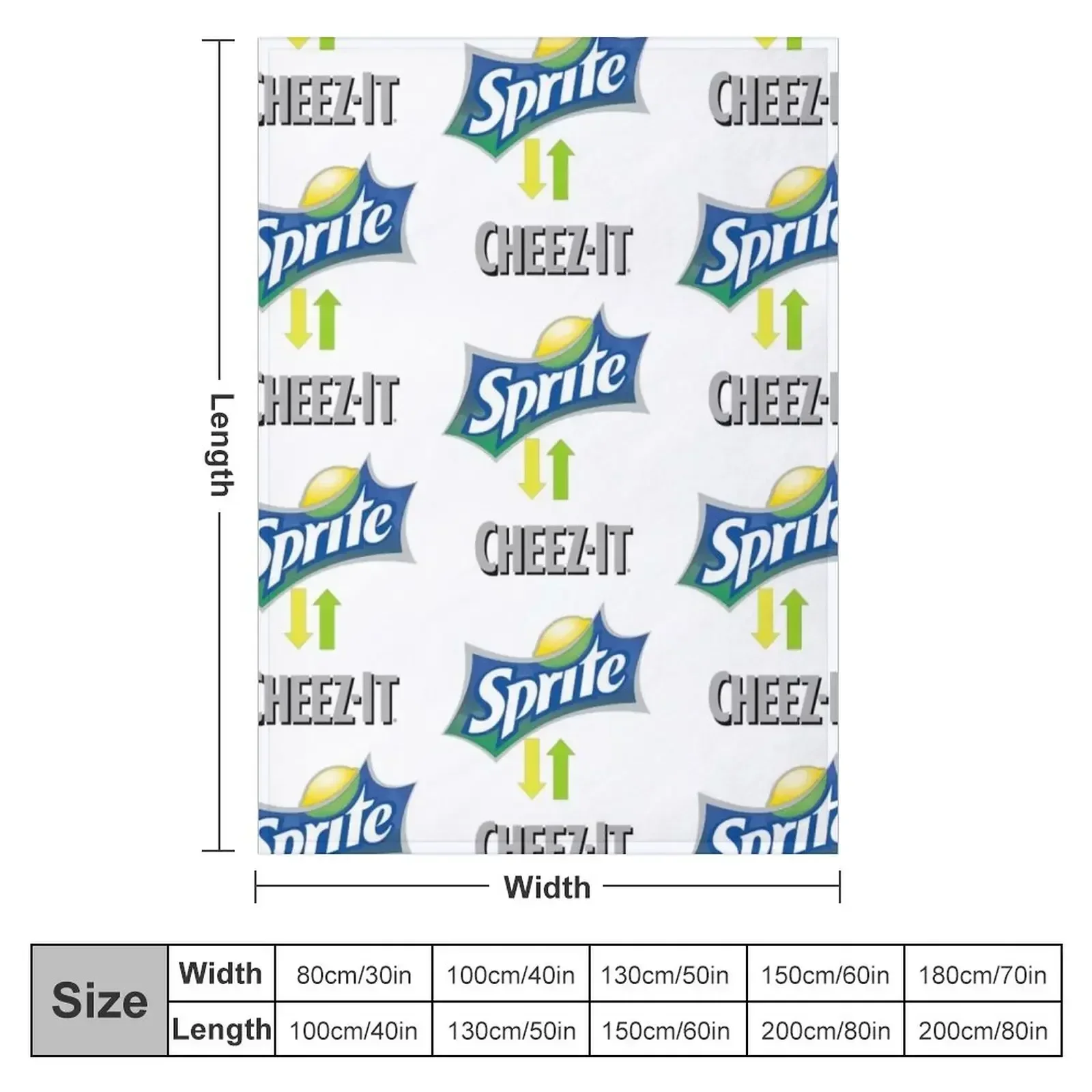 Sprite and Cheez-it Throw Blanket Weighted Plaid on the sofa Sofas Hairys Blankets