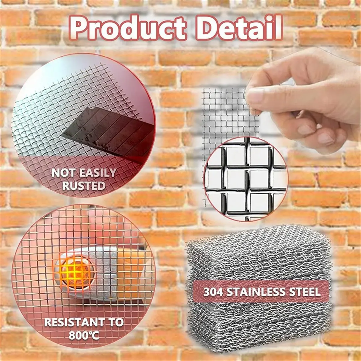 DT57 LATEST MODEL Stainless Steel Weep Hole Covers for Brick Walls, Easy Install, 100 PCS