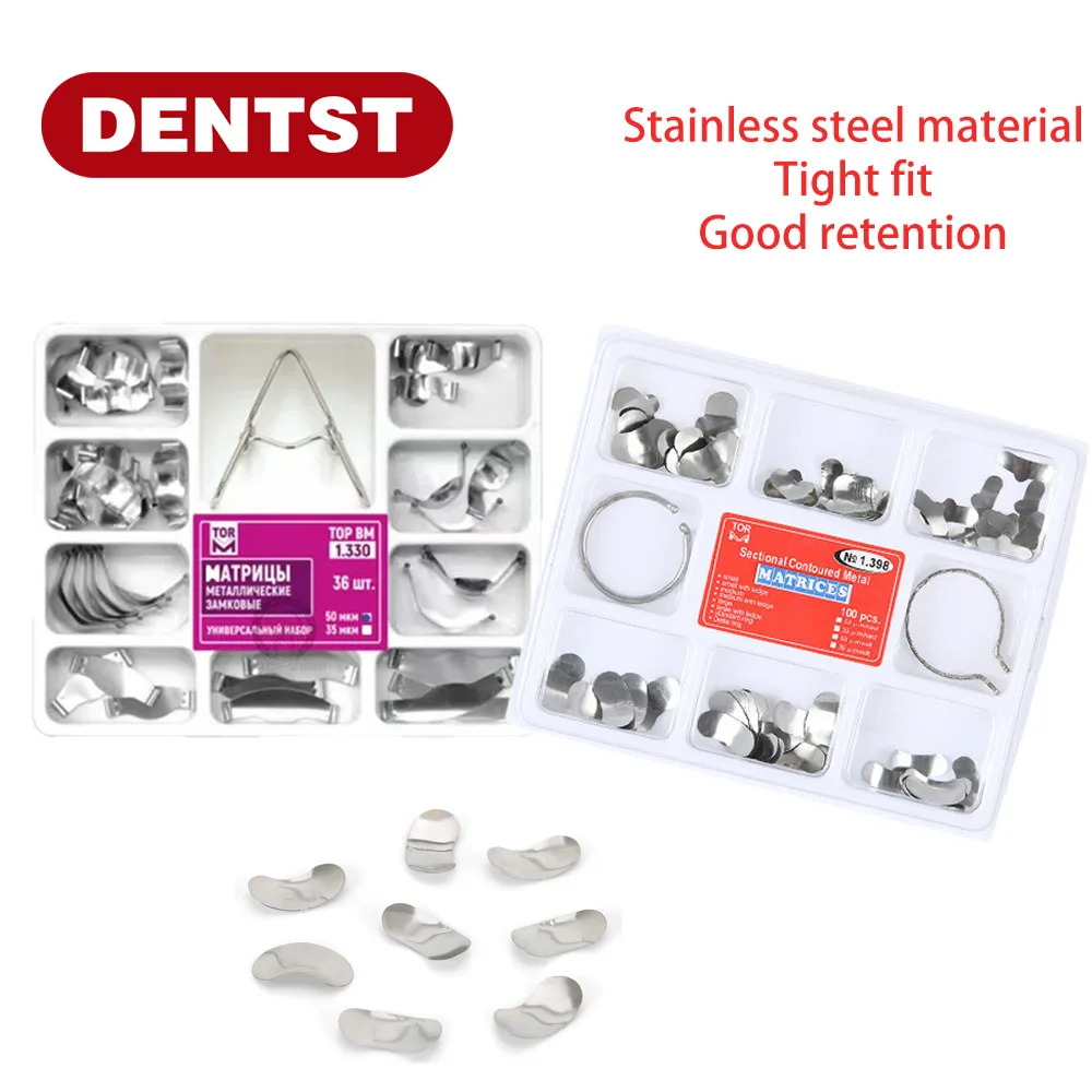 

Dental Matrix Clamps Brackets Dentistry Band Automatrix Matrices Bands Sectional Contoured Metal Resin Clamping/Seperating Ring