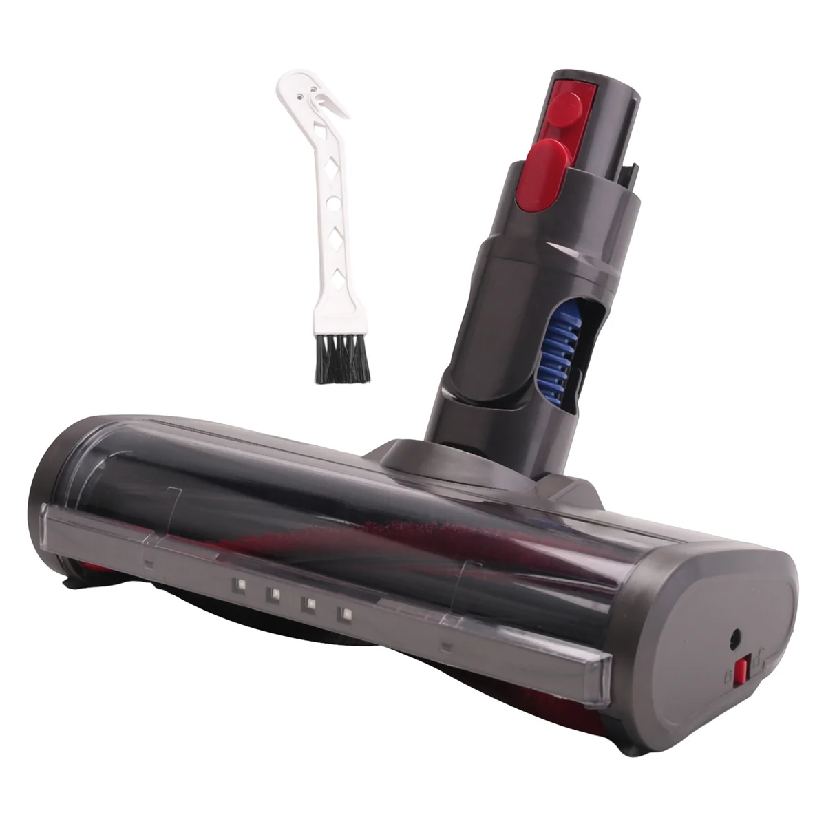 فرشاة FZFZ لـ V7 V8 V10 V11 V15 رأس فرشاة أرضية للمكنسة الكهربائية مع أضواء LED خضراء للسجاد والأرضيات الصلبة