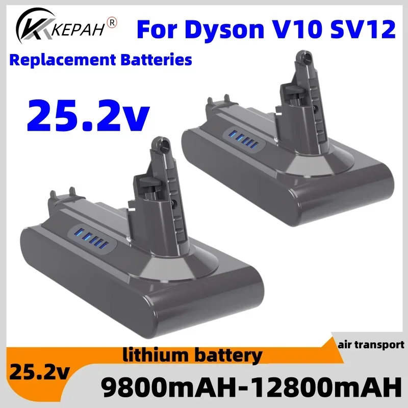 V10 Battery Replacement For Dyson 12800mAh 25.2V V10 Battery Compatible with Dyson SV12 Animal V10 Absolute