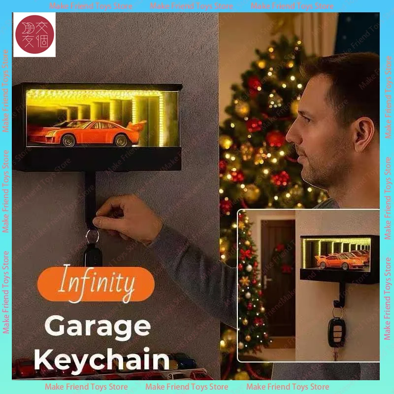 إنفينيتي المرآب المفاتيح شماعات Keypit المرآب مفتاح حامل سباق السيارات مفتاح حامل جدار جبل مع Led مفاتيح السيارة عرض ثلاثية الأبعاد مفاتيح الرف