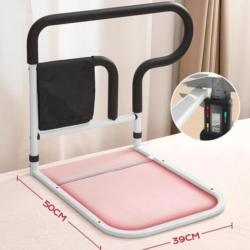 Adjustable Bed Safety Rail Elderly Fall Prevention,Bedside Handrail Lift Assist Standing,Widened Protective Guard NoInstallation