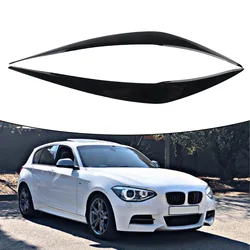 2 Pcs Car Headlight Cover Eyelid Gloss Black Eyebrow For BMW F20 LCI 2015-2019 Direct Replacements Head Light Eyelids