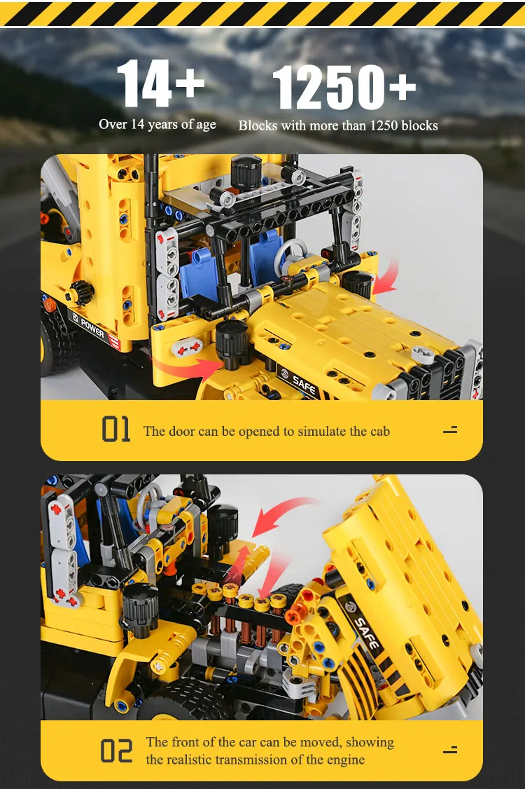 Mould King 17011 Technical Car Toys The MOC-43434 Tow Truck Building Block Engineering Truck Brick Set Kids Christmas Gift