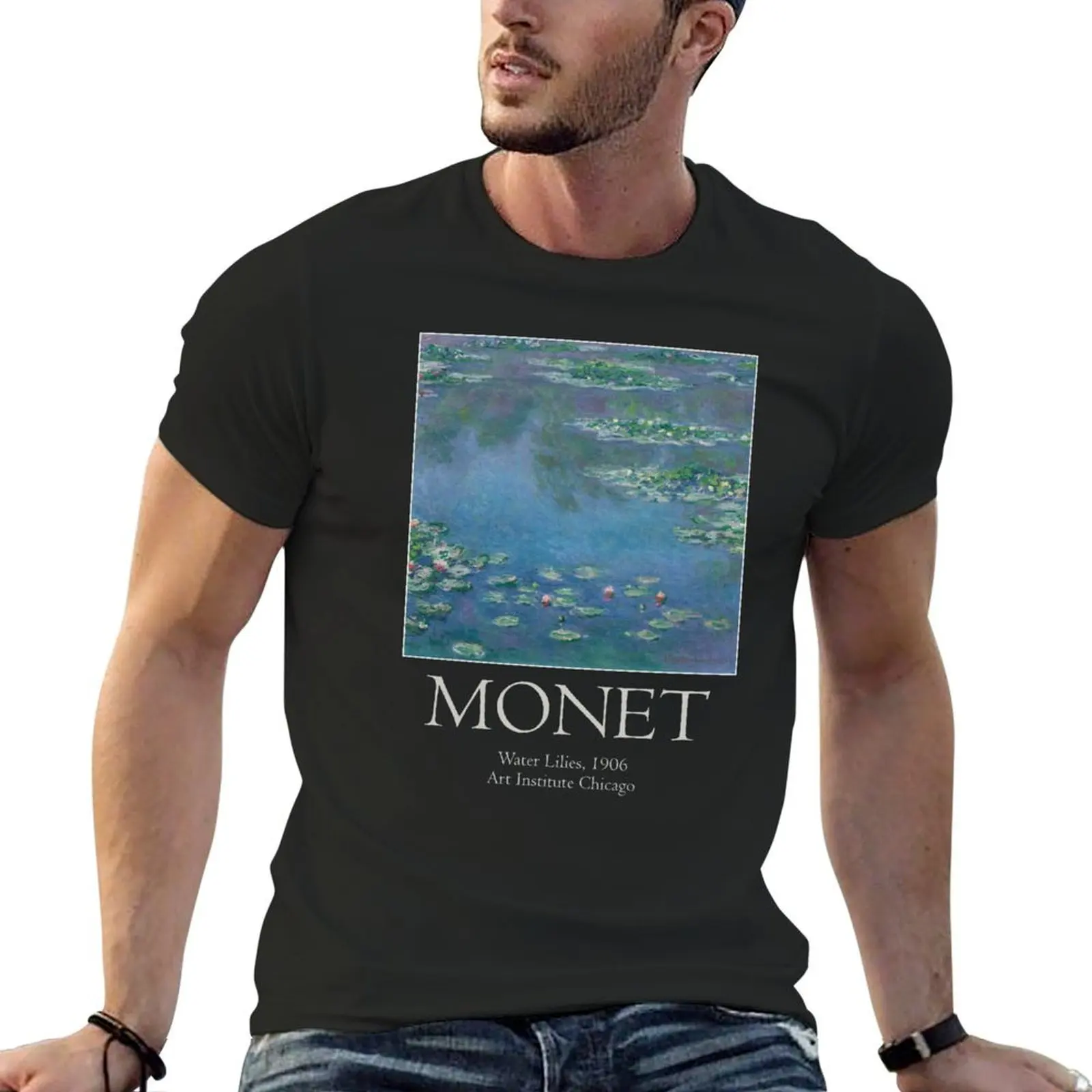 Water Lilies (Claude Monet) T-Shirt customs design your own animal prinfor boys tops blue archive graphic t shirts men