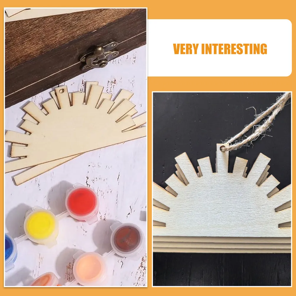 10Pcs Blank Wood Cutouts DIY Wooden Crafts Unfinished Shapes for Painting Party Decoration Wooden Crafts to Paint