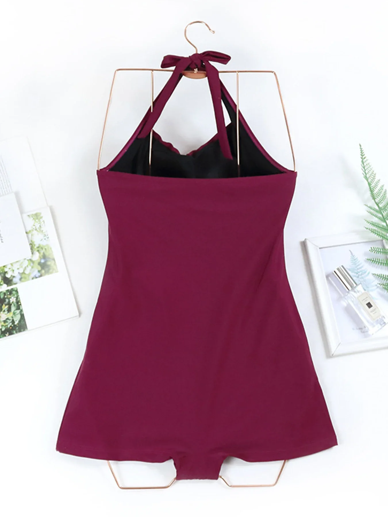 2024 جديد الصلبة قطعة واحدة ملابس السباحة للنساء حجم كبير ملابس السباحة الإناث الرسن رفع لباس سباحة بحر لباس سباحة XXL