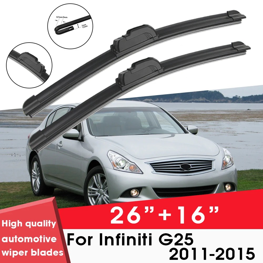 

BEMOST Car Wiper Blades Front Window Windshield Rubber Refill Wiper For Infiniti G25 2011-2015 26"+16" Car Accessories
