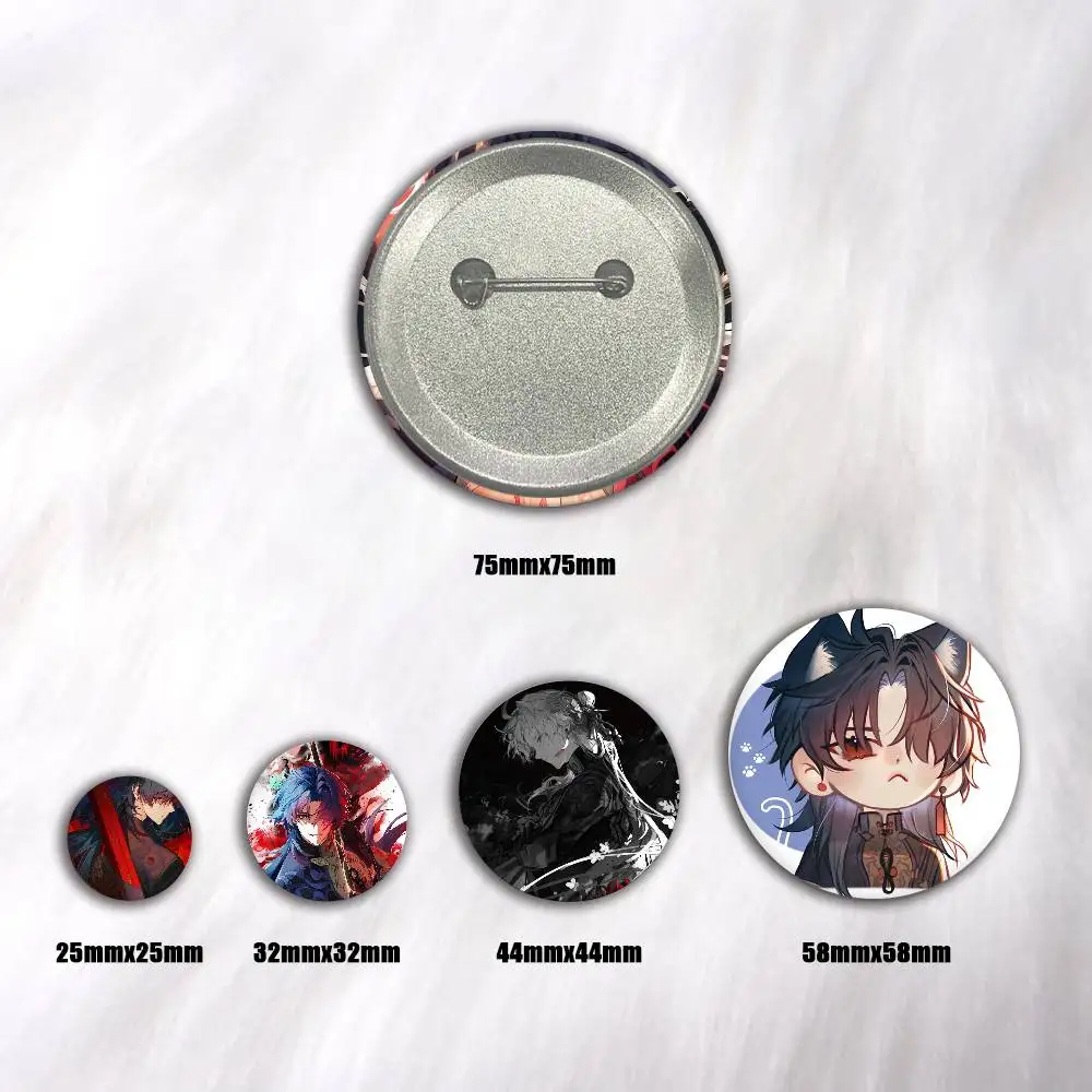 Blade.Honkai.Star.Rail Snap-in Pins Cartoon Character Round Creative Brooches For Backpack Accessories Jewelry Gifts