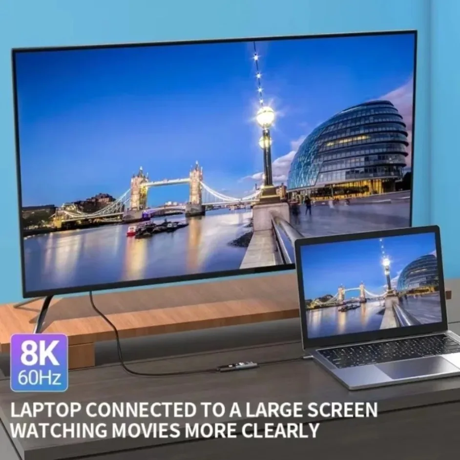 محول HDMI متوافق مع كابل USB من النوع C MHL مضفر 4K HD محول فيديو HDTV سلك لشاشة العرض والتلفزيون والكمبيوتر المحمول ماك بوك