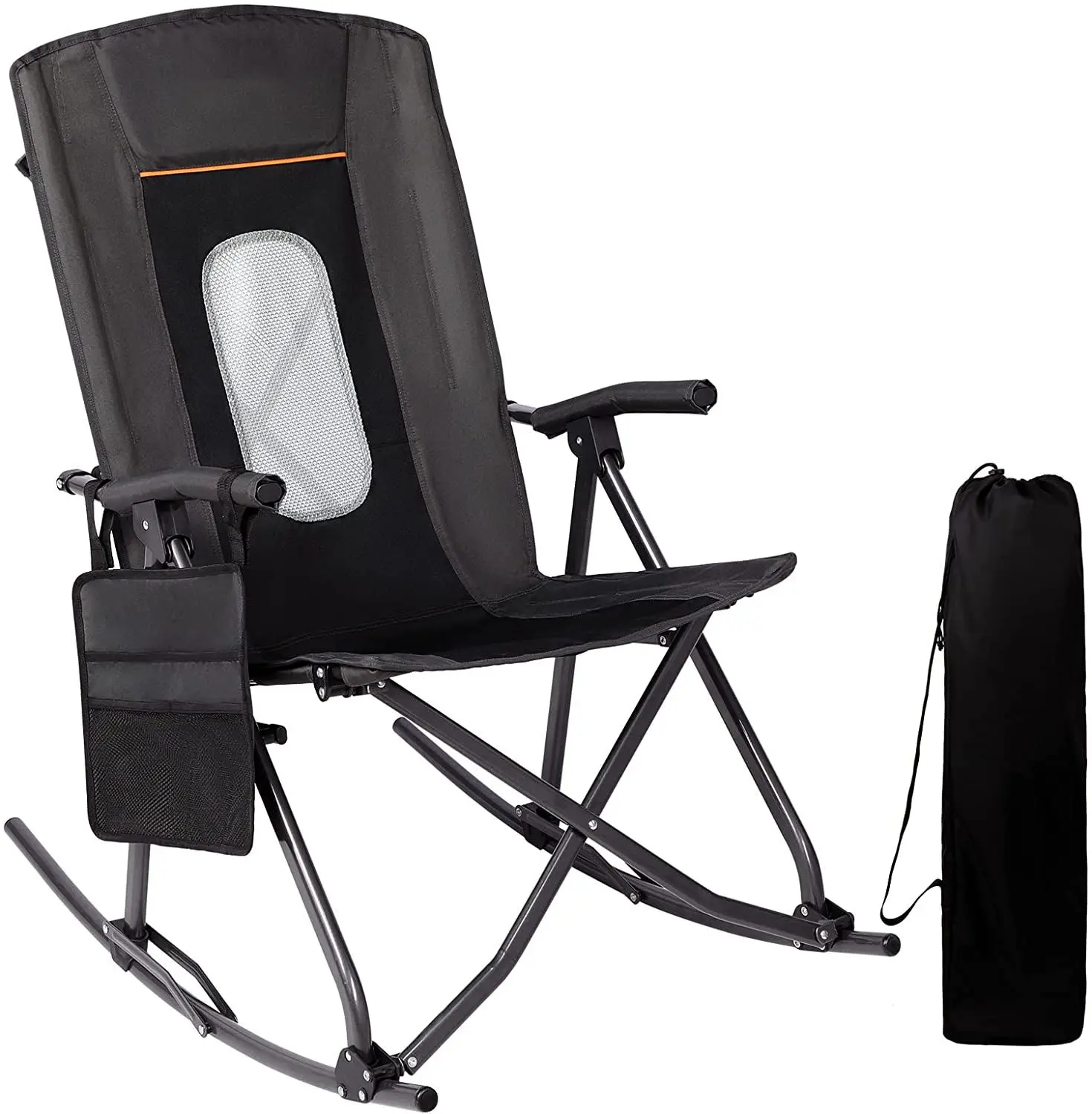 

Outdoor Rocking Camping Beach Office Folding Balcony Back Recliner Rocking Chair for Adults
