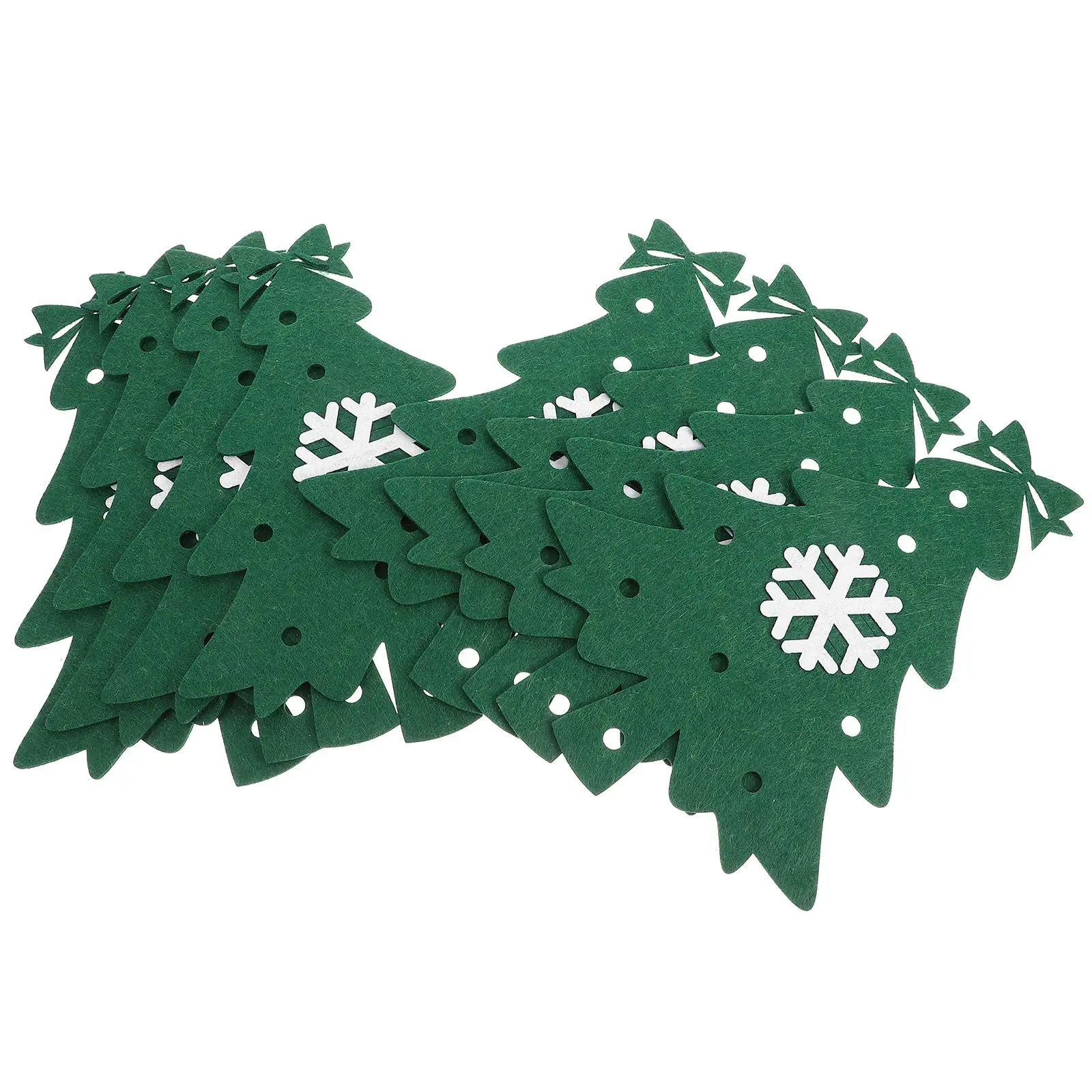 

8 Pcs Christmas Tree Cutlery Set Tableware Storage Bag Holder Silverware Outdoor