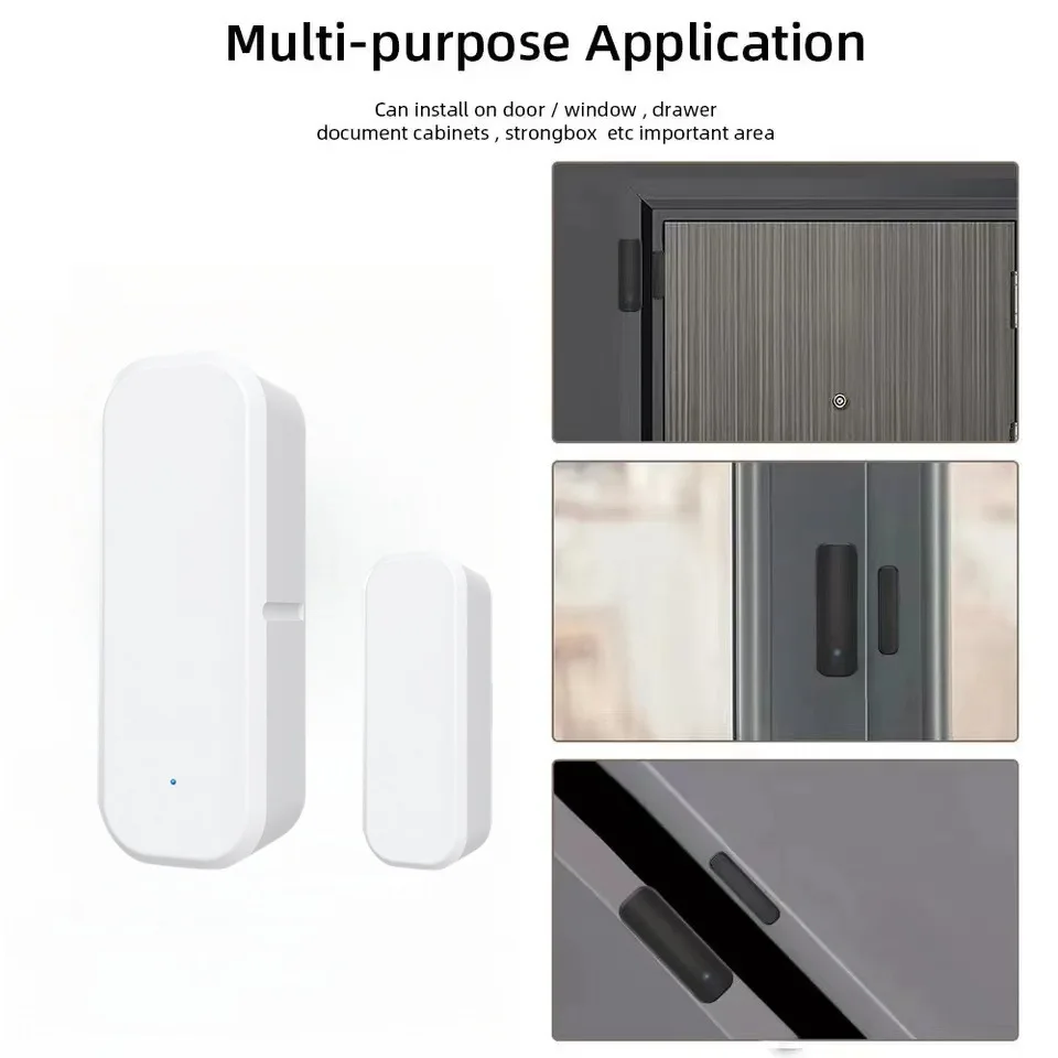 Tuya WiFi Door Sensor Contact Sensor Open Closed Detector  Alarm Security Protection Work with Alexa Google Assistant Smart Life