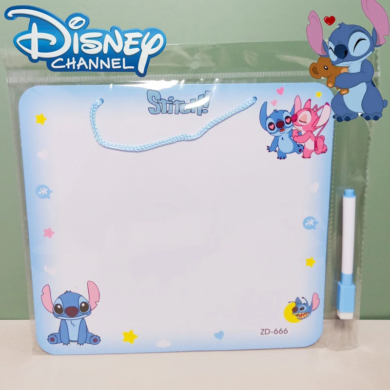 Disney Stitch Erasable Drawing Board Kids DIY Reusable Message Board Cartoon Educational Toys for Children Stationery