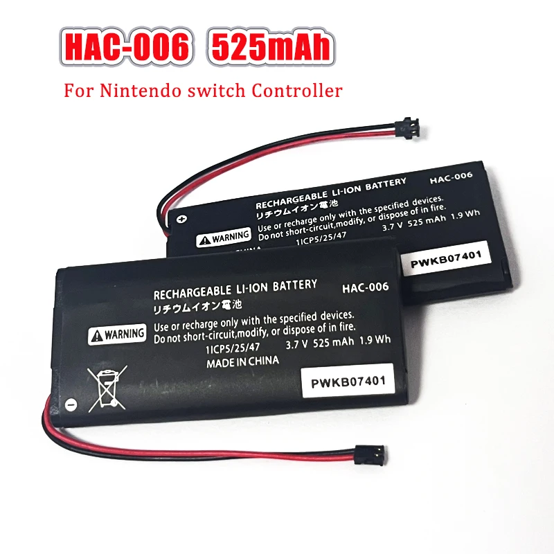 

3.7V 525mAh HAC-006 Battery for Nintendo Switch HAC-015/016 HAC-A-JCR-C0 HAC-BPJPA-C0 Ns Joy-Con Joycon Controller