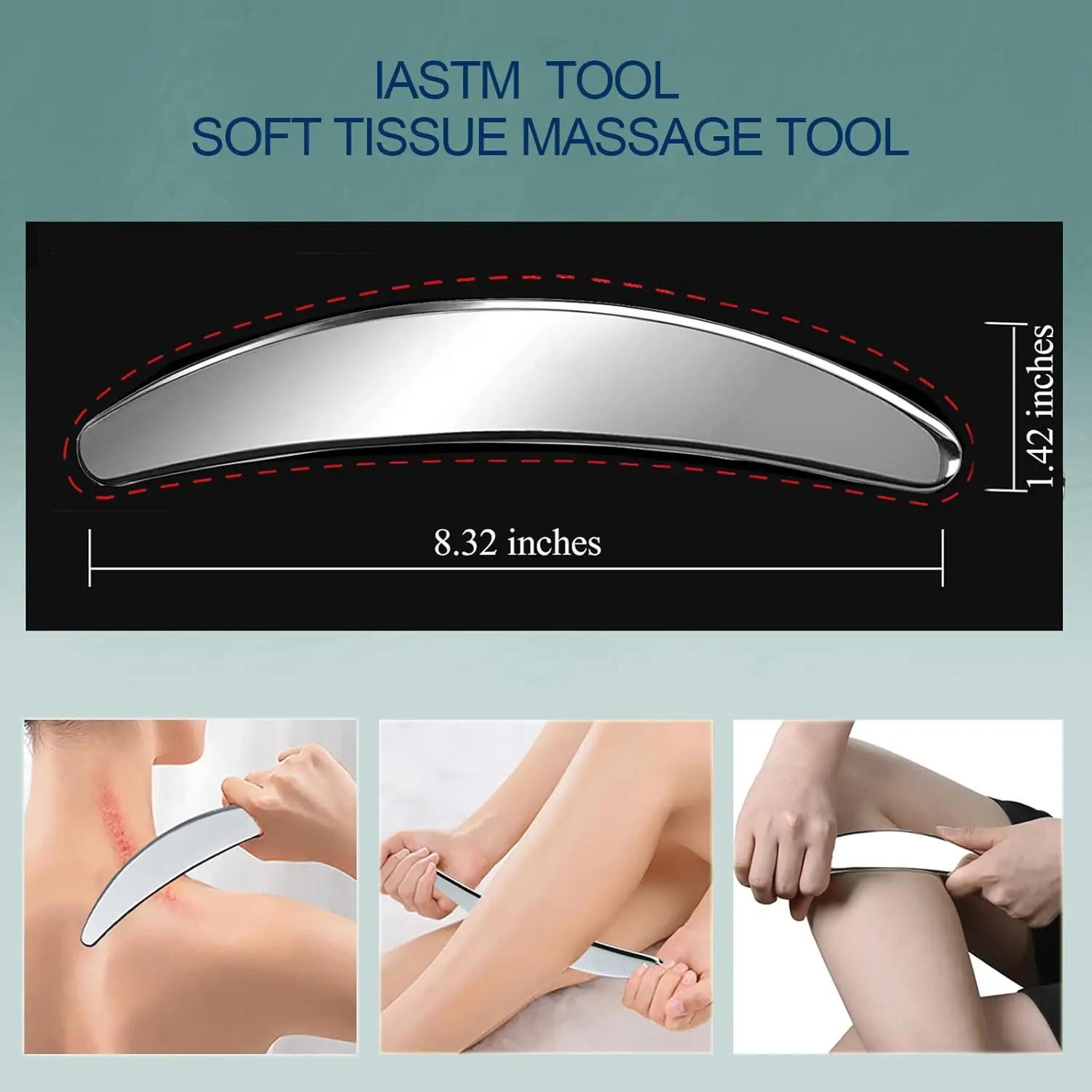 4 in 1 Muscle Scraper Tool Kit,Scraping Massage Tools for Physical Therapy,Derma Edge Massage Tool