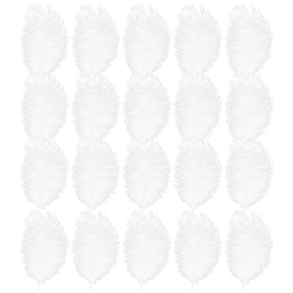 

20pcs Ostrich Plumes Natural For Diy Crafts Wedding Party Decor Home Adornment Plume Supplies Handicraft