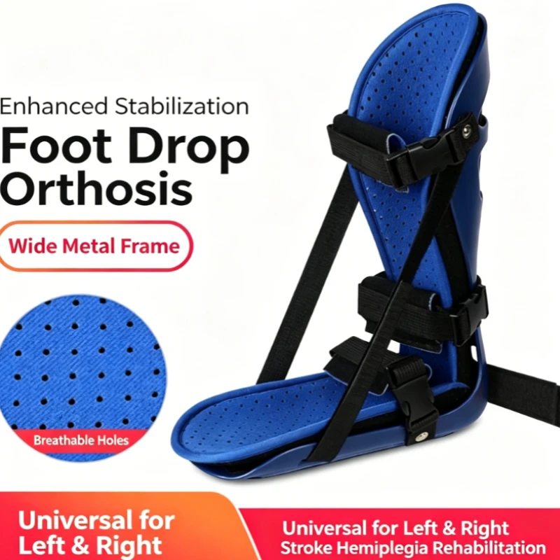 Medical Foot Drop Orthosis Ankle Brace Anti Varus Valgus Stroke Hemiplegia Rehabilitation Night Splint Adjustable Breathable