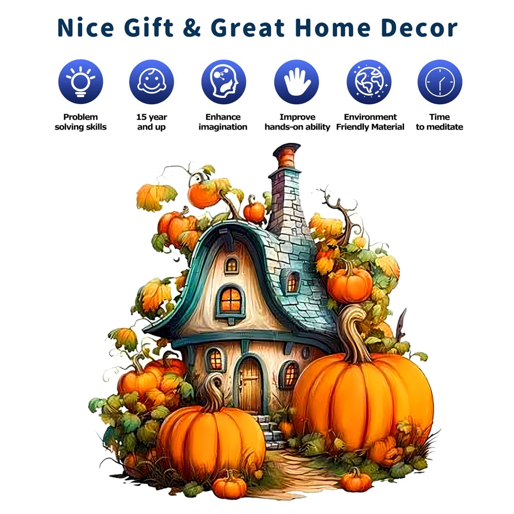 Family Farm Wooden Puzzle for Jigsaw Lover, Uniquely Stress Relieves Toys, Christmas Birthday Gift Home Decor Family Game