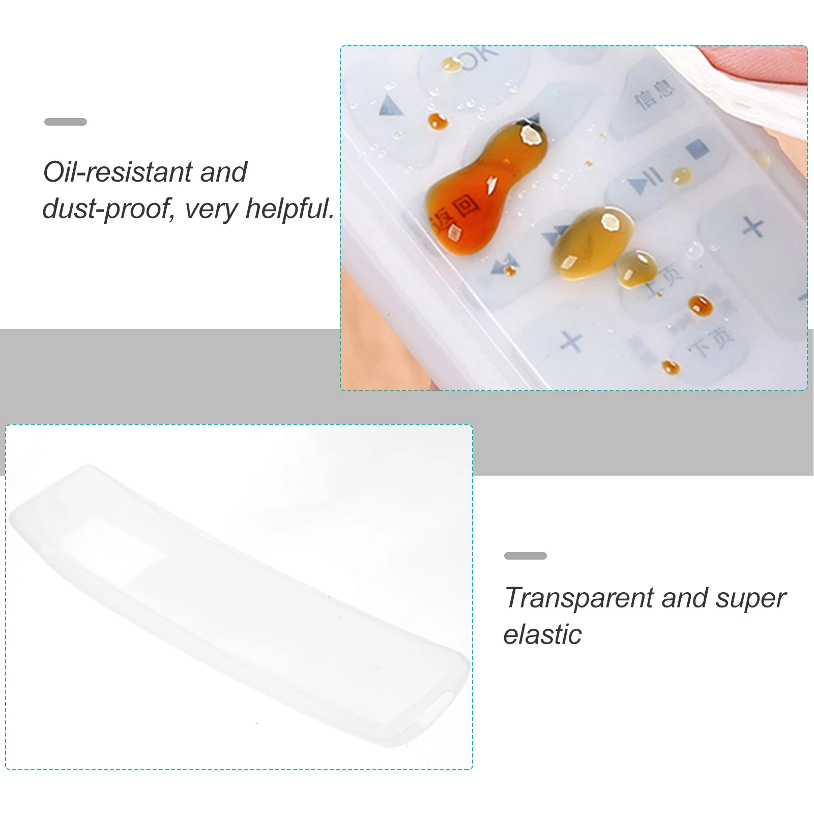 

Remote Controller Cover Silicone Waterproof Oil Resistant Dustproof High Transparency Protective Case For Air Condition