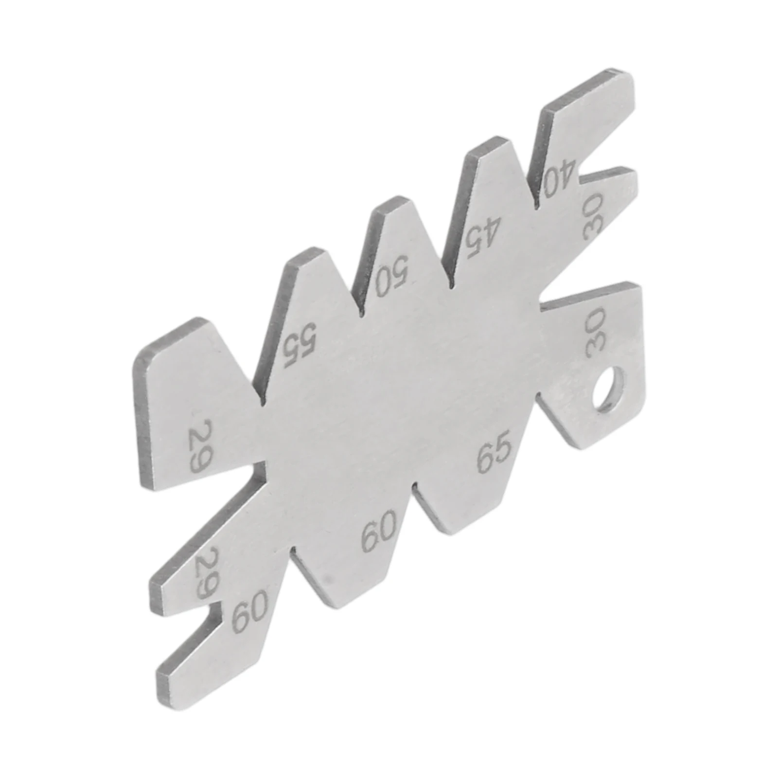 Stainless Iron Thread Cutting Tool Angle Gauge for Metal Machining with Eight V-Grooves and Compact Factor for On-Site Use