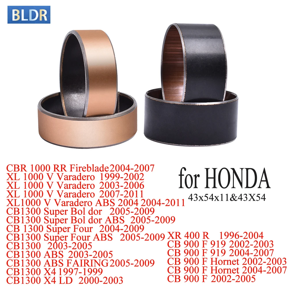 Anillo Guía de Subtracción Delantero 43x54x11 para HONDA XR400 R CB900 F 919 CBR1000RR Fireblade XL1000 V Varadero CB1300 Super Four
