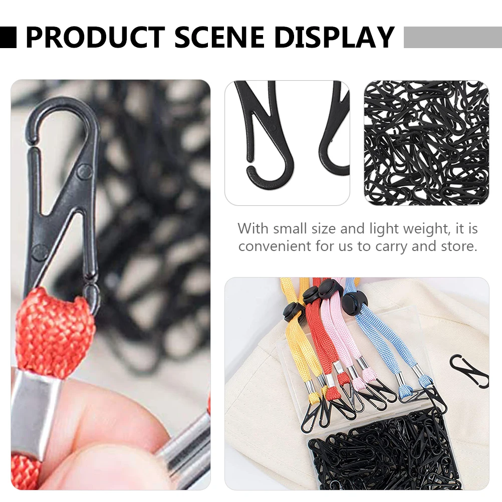 

150 Pcs Snap Hooks Durable Plastic Lightweight Craft Projects Keychains Zipper Pulls Straps Wallets Pet Tags Hammocks