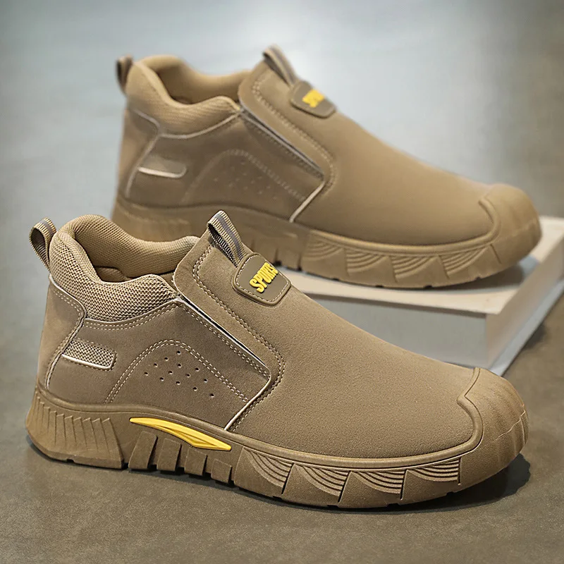 

Men's Shoes 2025 Spring New Style One Step Soft Bottom Men's Sports Dad Shoes Anti Dirty Construction Site Labor Protection